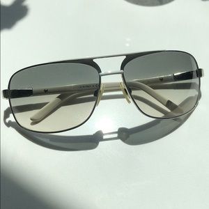 Dolce & Gabbana White and Silver DG 2049 Aviators